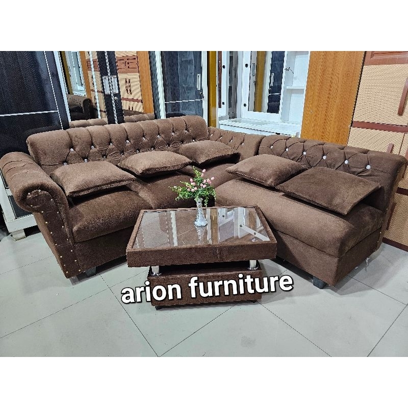 Jual Sofa L Putus L Queen//BESTSELLER/SOFA Bahan BLUDRU HALUS/Sofa L ...