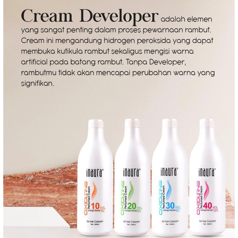 Jual INAURA OXIDAN CREAM DEVELOPER 1000ml | Shopee Indonesia