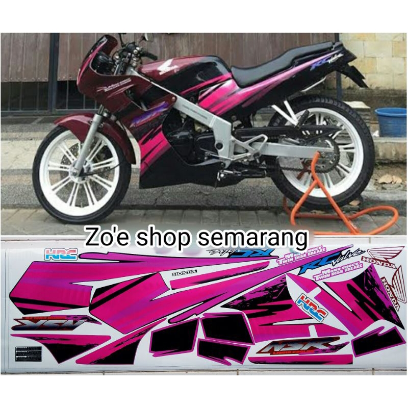 Jual striping NSR r 150 1995 pink hitam | Shopee Indonesia