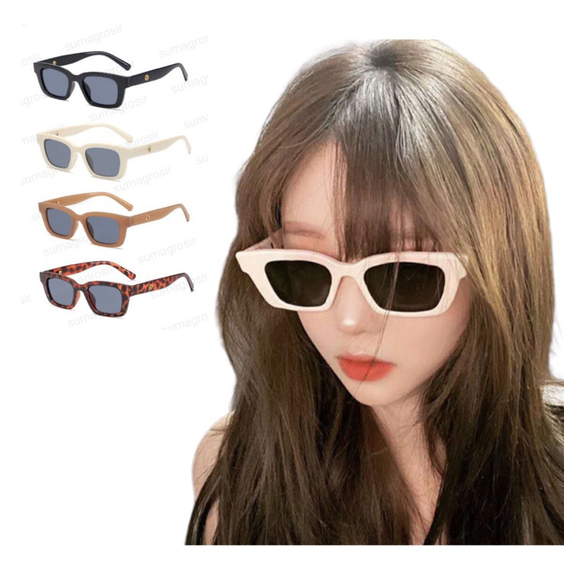 Jual Kacamata Hitam Matahari Fashion Korea Sunglasses Hitam Anti