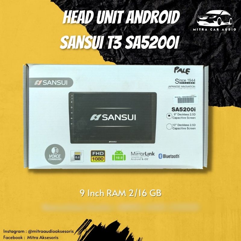 Jual Head Unit Android Sansui T Sa I Inch Ram Gb Shopee