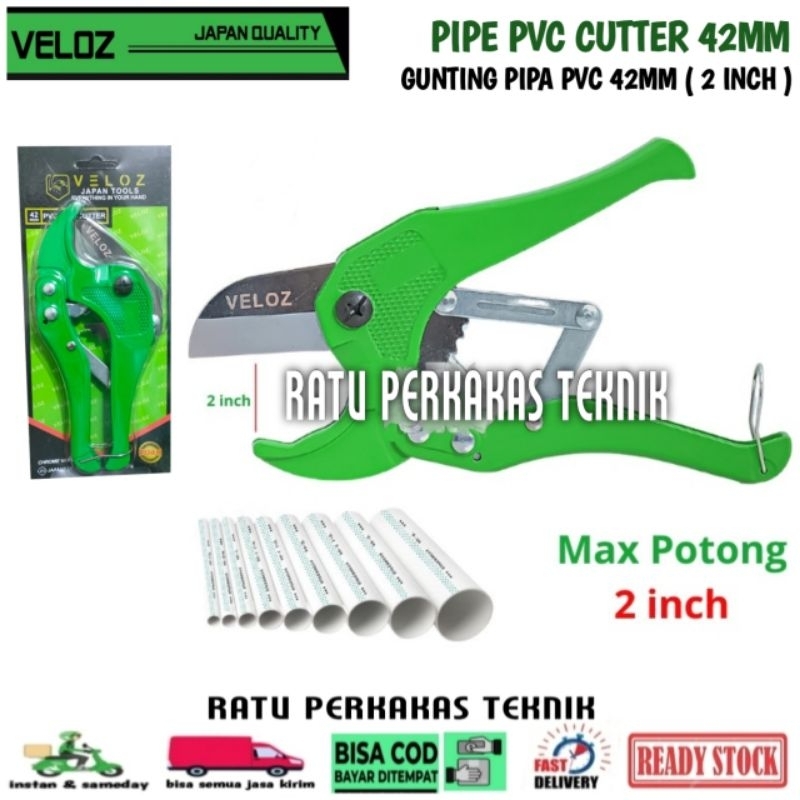 Jual Gunting Pipa PVC 42 mm Original Veloz Pipe Cutter 2 inch Pemotong ...