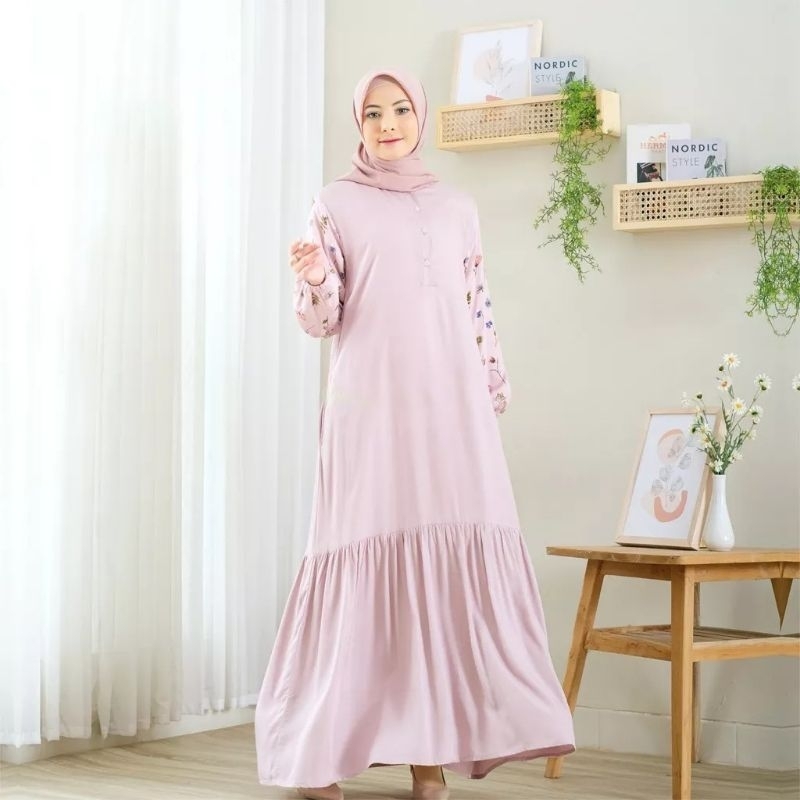 Jual Gamis Rempel Bawah Kinan Series | Dress Rayon Premium Realpic ...