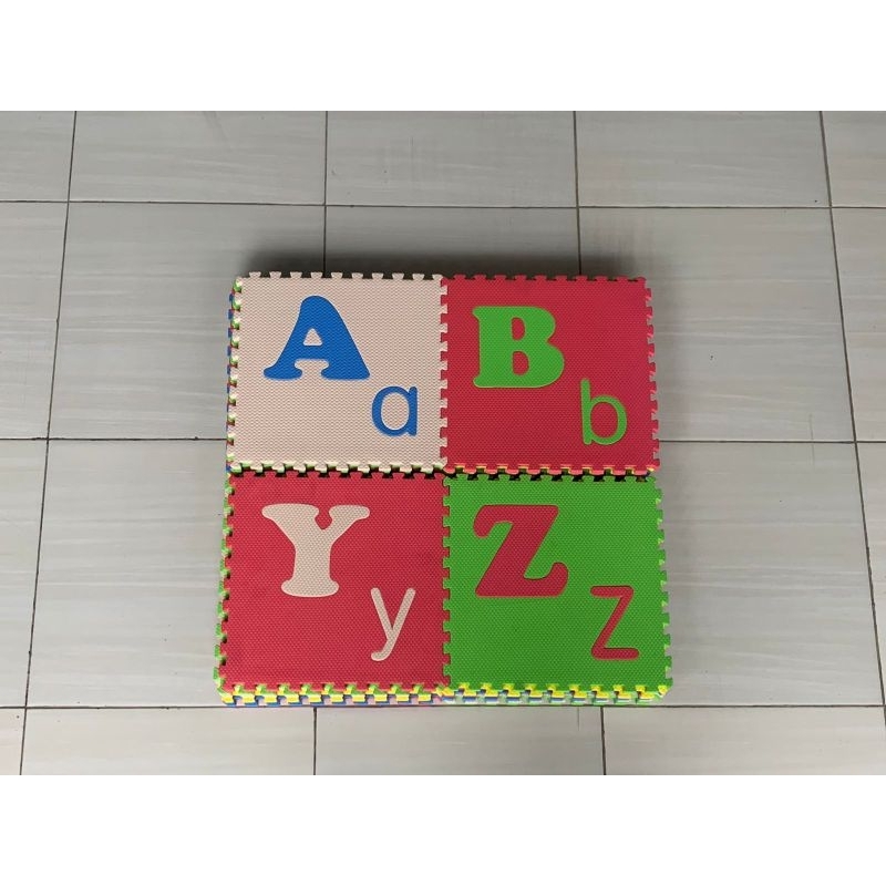 Jual Matras puzzle Abjad Jumbo 30x30x1 isi 26 pcs/alas lantai/playmat Jual Matras puzzle Abjad Jumbo 30x30x1 isi 26 pcs/alas lantai/playmat