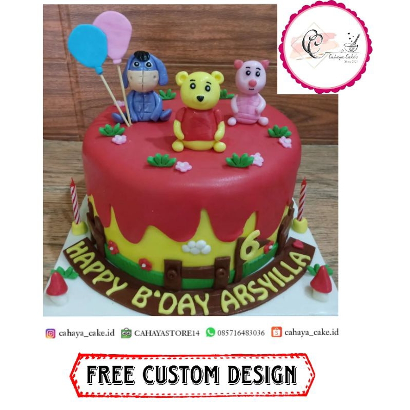 Jual Kue Ulang Tahun Winnie The Pooh / Disney Cake / Kue Ultah Karakter