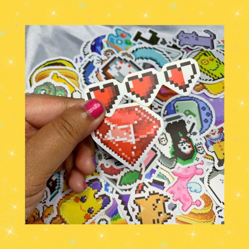 Jual adore.bliss (10pcs) STICKER TEMA PIXEL STICKER AESTHETIC STICKER ...