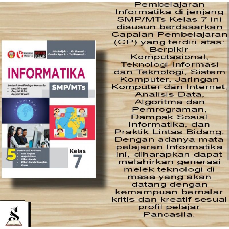 Jual BUKU INFORMATIKA UNTUK SMP/MTs KELAS 7 KURIKULUM MERDEKA | Shopee ...