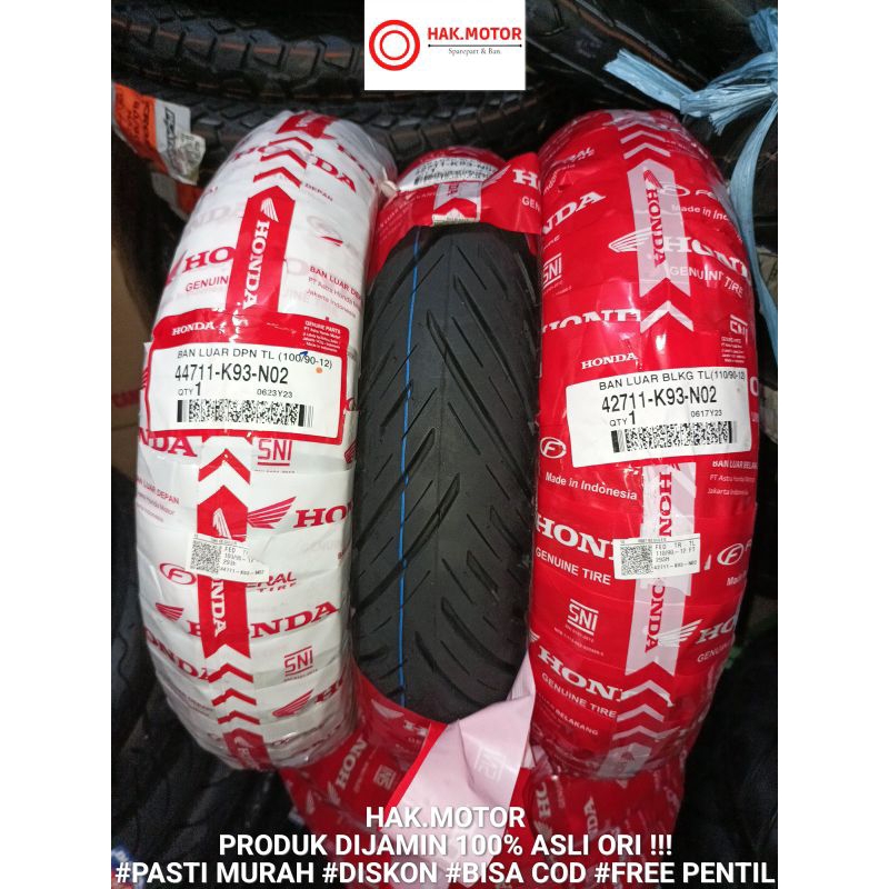 Jual BAN DONAT NEW SCOOPY ASLI HONDA AHM FEDERAL K93 RING 12 TUBLES ...