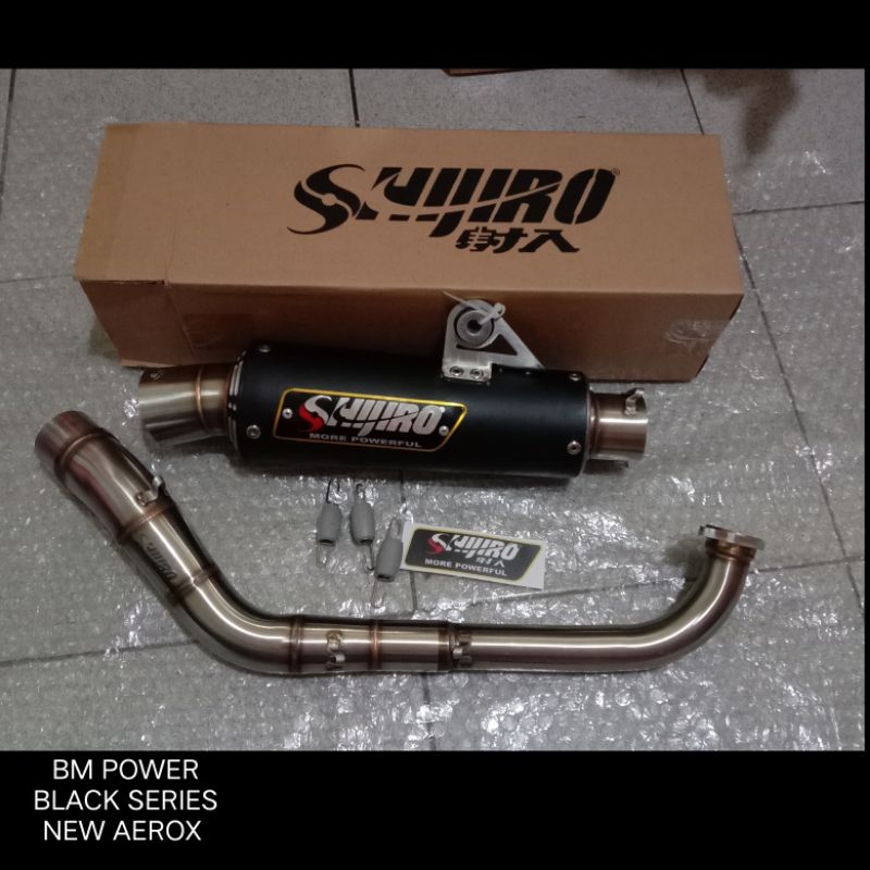 Jual Knalpot Shijiro Racing type BM POWER Black series for AEROX N-MAX ...