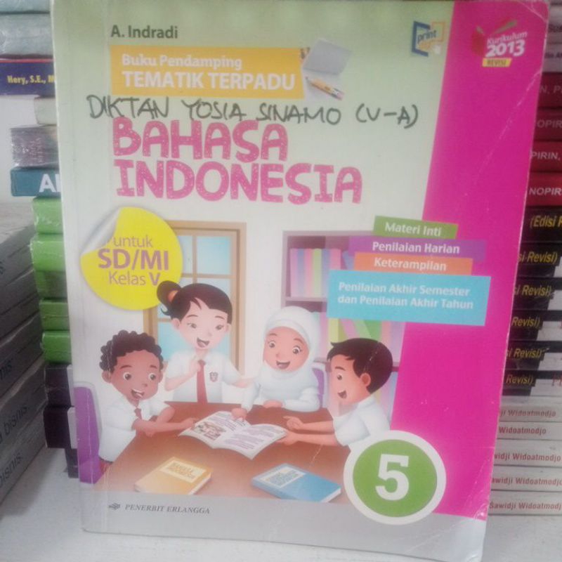 Jual Buku Pendamping Tematik Terpadu Bahasa Indonesia Kelas Penerbit Erlangga Shopee Indonesia