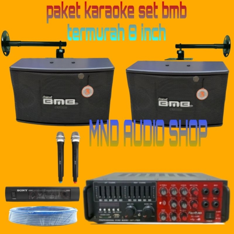 Jual paket sound system karaoke set bmb termurah 8inch | Shopee Indonesia