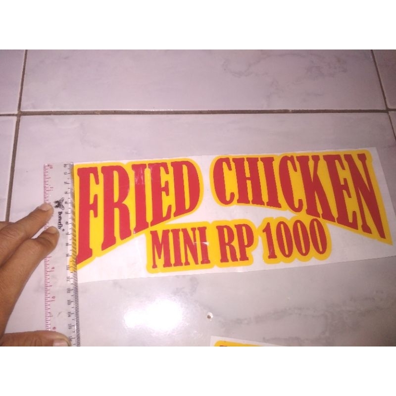 Jual Stiker cuting vinyl Custom nama grobak entalase kaca ukuran 10 x40 ...