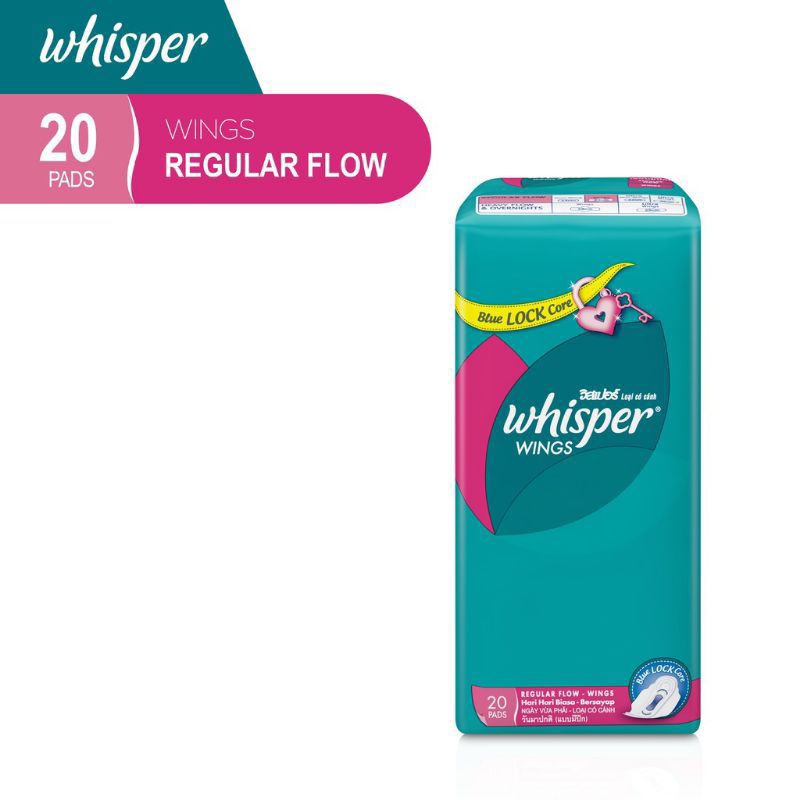 Jual whisper wings regular flow pembalut wanita 20 pads | Shopee Indonesia