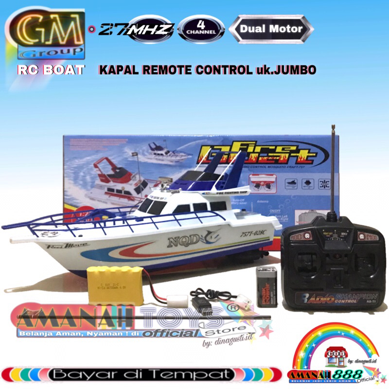 Jual GM RC-Boat 757T-028C Kapal Remote Control Besar Mainan Anak Hobby ...