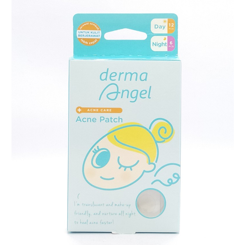 Jual GLAM - DERMA ANGEL Acne Patch Mix 18 - Day 12 + Night 6 - Sticker ...
