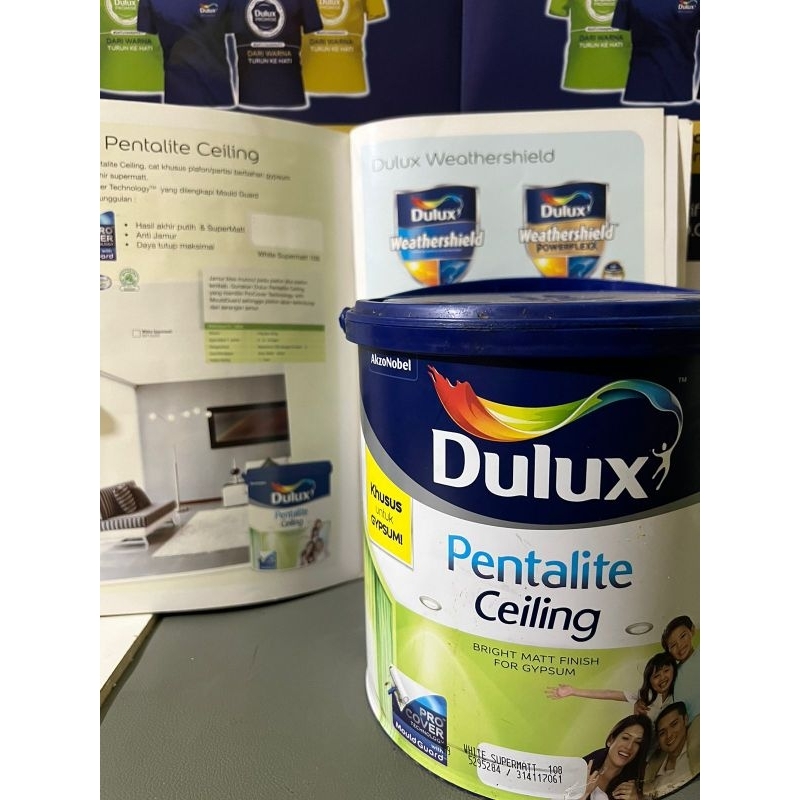 Jual Dulux Pentalite Ceiling Cat Khusus Plafon 5kg Shopee Indonesia 7200