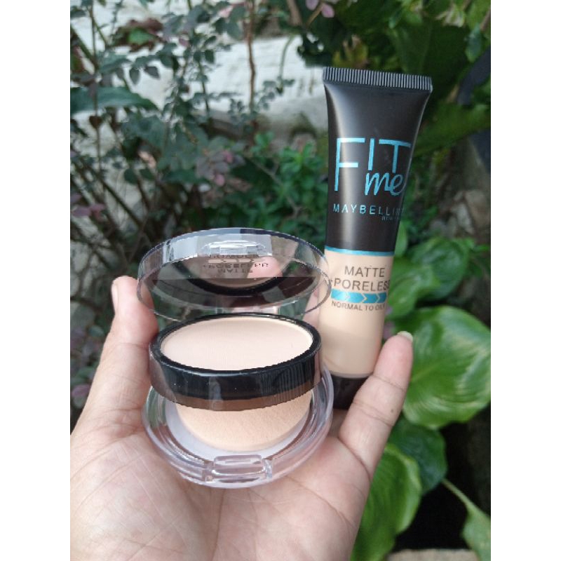 Jual Promo Bedak Padat Dan Foundation Maybelline Fit Me Paket 2in1