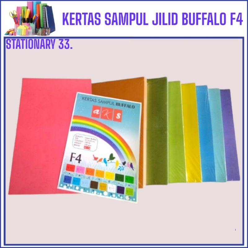 Jual Kertas Sampul Jilid Buffalo Kertas Buffalo F4 Warna Isi 50