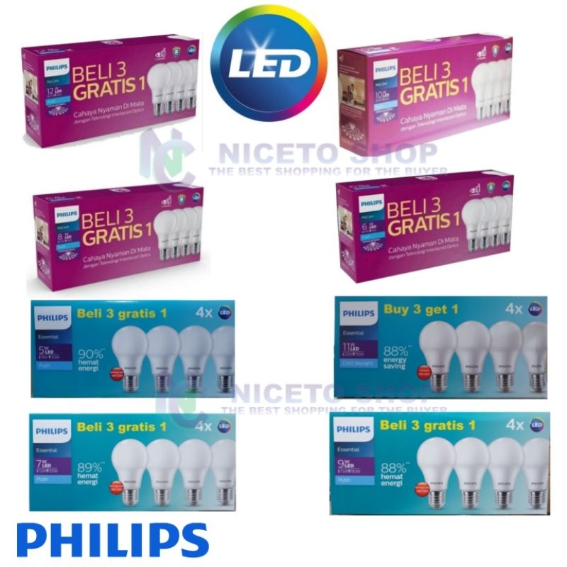 Jual Lampu Led Paket Philips Multipack W W W W W Beli Gratis Shopee Indonesia