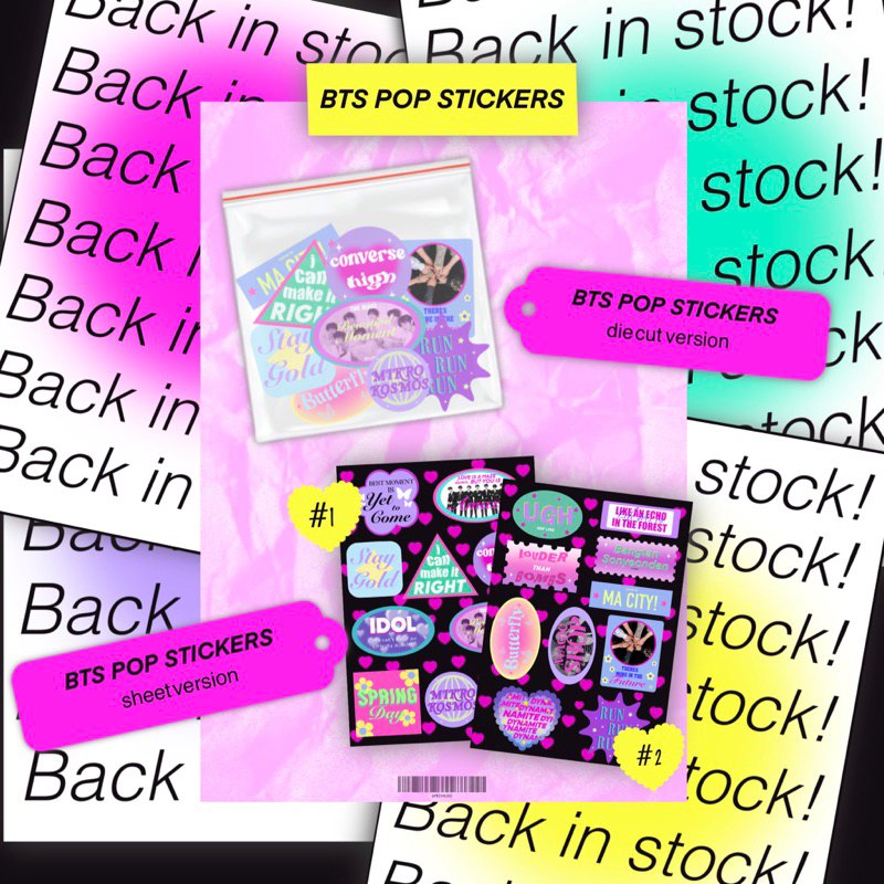 Jual BTS POP STICKERS DIECUT | Shopee Indonesia