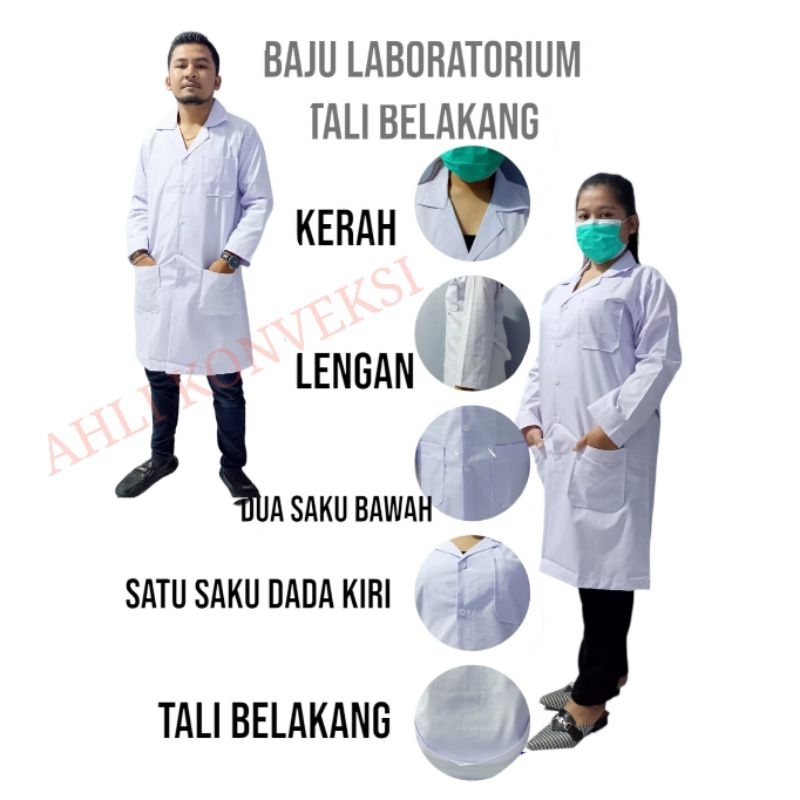 Jual Baju Laboratorium Baju Laboratorium Tali Belakang Baju