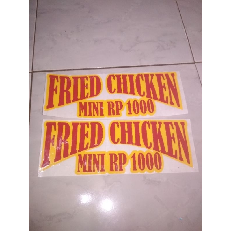 Jual Stiker cuting vinyl Custom nama grobak entalase kaca ukuran 10 x40 ...