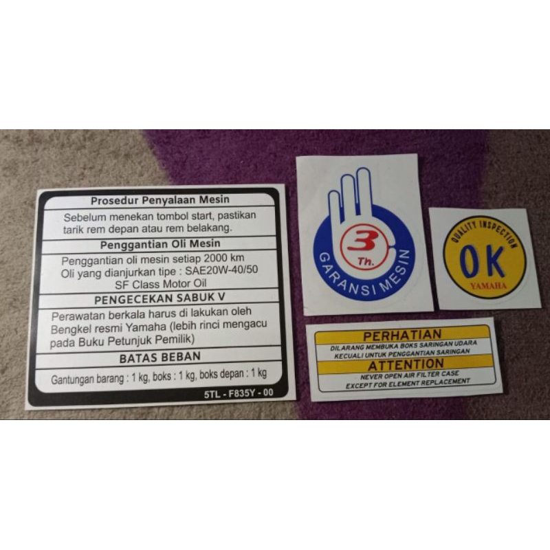 Jual STIKER WARNING MIO THAILAND | Shopee Indonesia