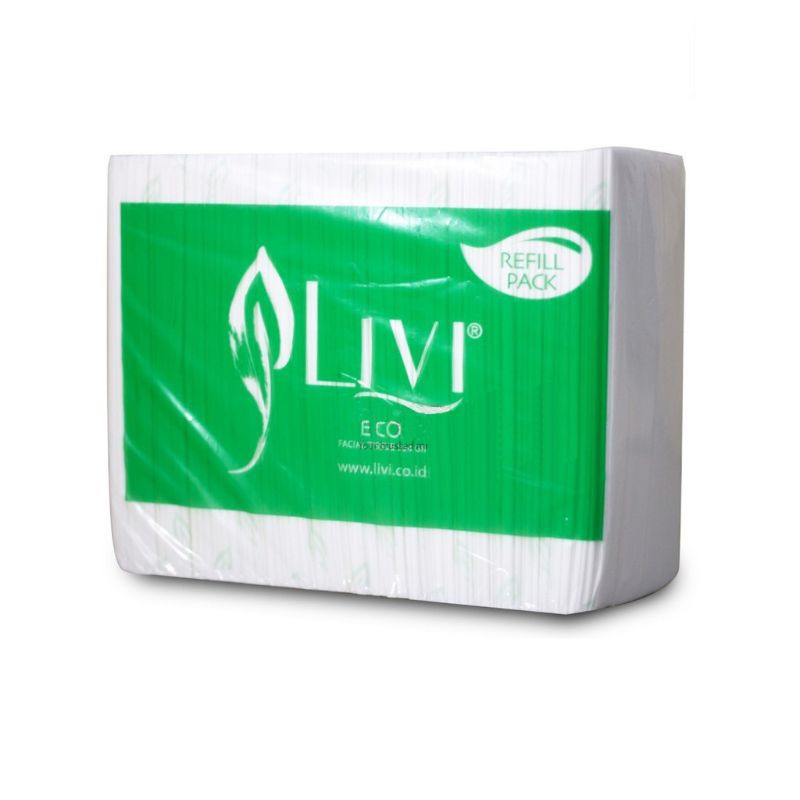 Jual Tissue LIVI Eco Facial Tissue 2 play Refill 554 Gram isi 600 ...