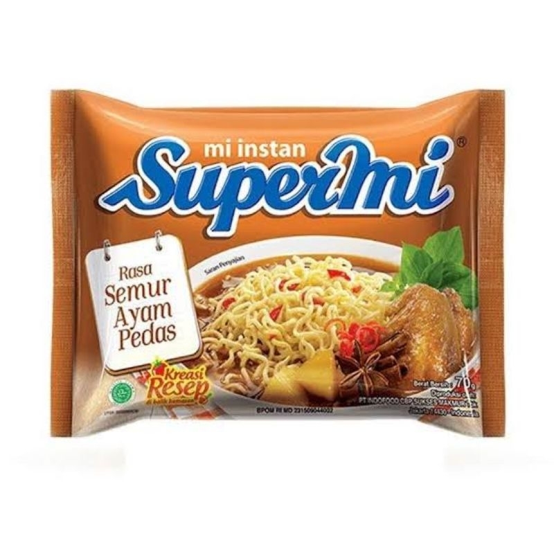Jual SUPERMI MIE INSTAN GORENG DAN KUAH 1 PCS | Shopee Indonesia