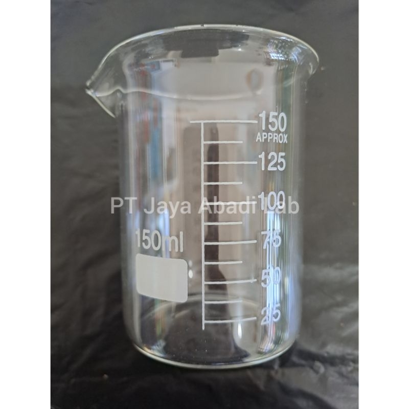 Jual beaker glass 150 ml kaca low form gelas kimia 150ml gelas ukur