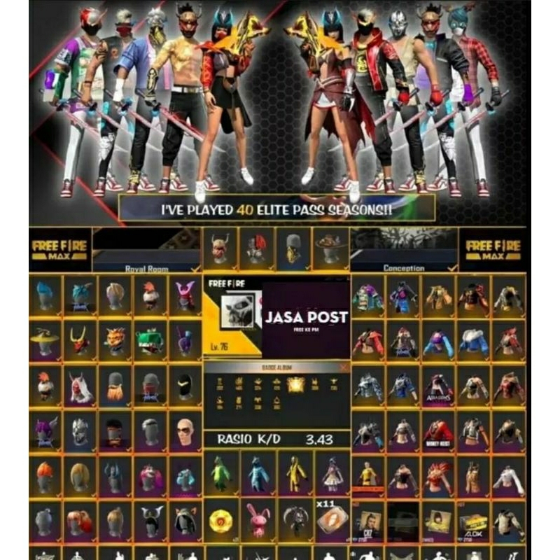 Jual Akun Free Fire Sultan Murah Shopee Indonesia