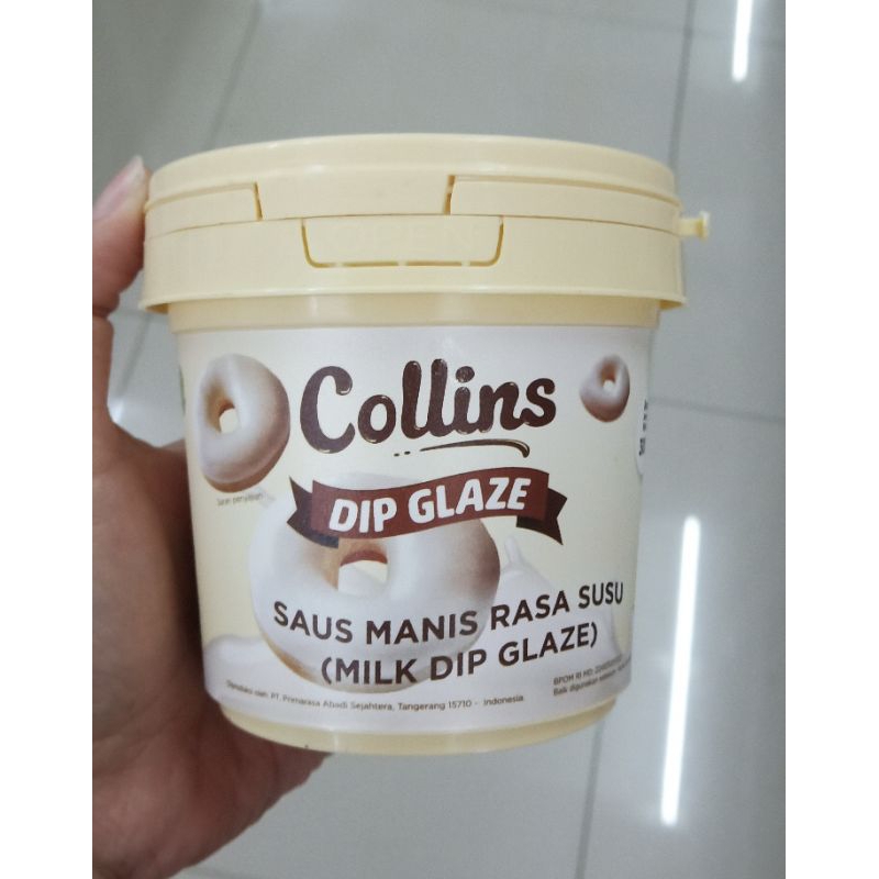 Jual 300gr collins dip glaze saus manis untuk celupan toping donat roti ...