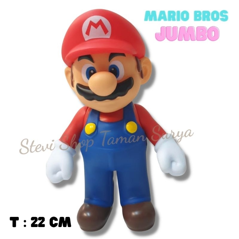 Jual KARAKTER FIGURE MARIO BROS JUMBO - TINGGI 22 CM | Shopee Indonesia
