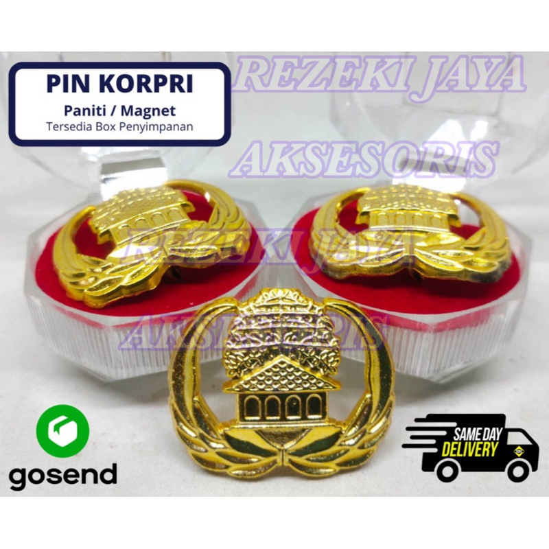Jual PIN KORPRI PENITI 3CM PIN KORPRI MAGNET PLUS BOX ORIGINAL PREMIUM ...