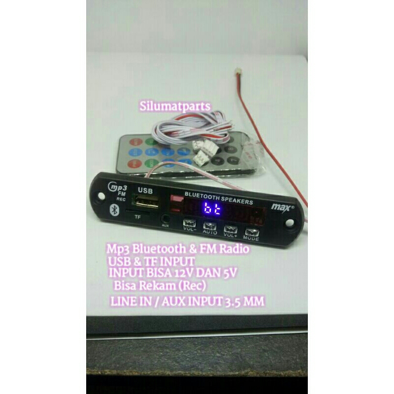 Jual MODUL MP3 BLUETOOTH / Mp3 Kit Modul Bluetooth USB AUX Fm Radio 12v ...