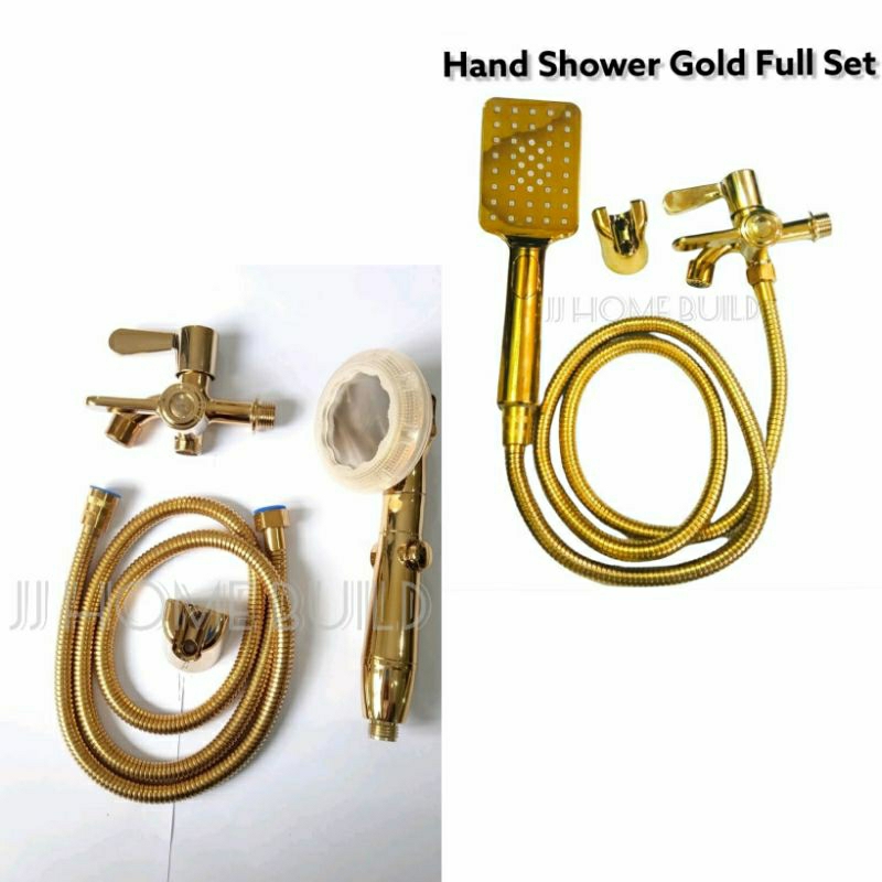 Jual Hand Shower Set Gold / Shower Set Kamar Mandi High Quality Gold