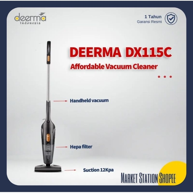 Jual Deerma DX115C DX115 Vacuum Cleaner Penyedot Debu Portable Ringan