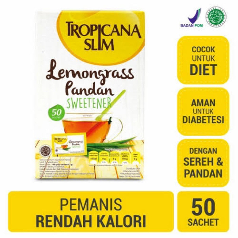 Jual Tropicana Slim Lemongrass Pandan (50 Sachet) Shopee Indonesia