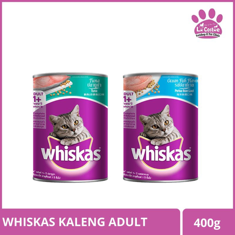 Jual WHISKAS Adult Wetfood Kaleng Tuna & Ocean Fish 400gr Whiskas