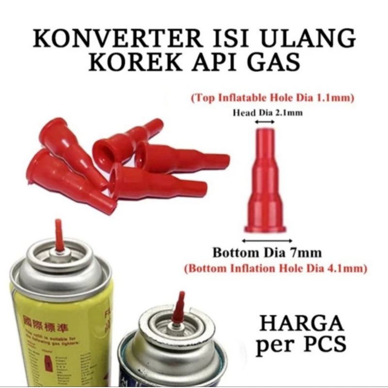 Jual Konverter gas khusus refil konektor isi ulang korek api gas produk ...