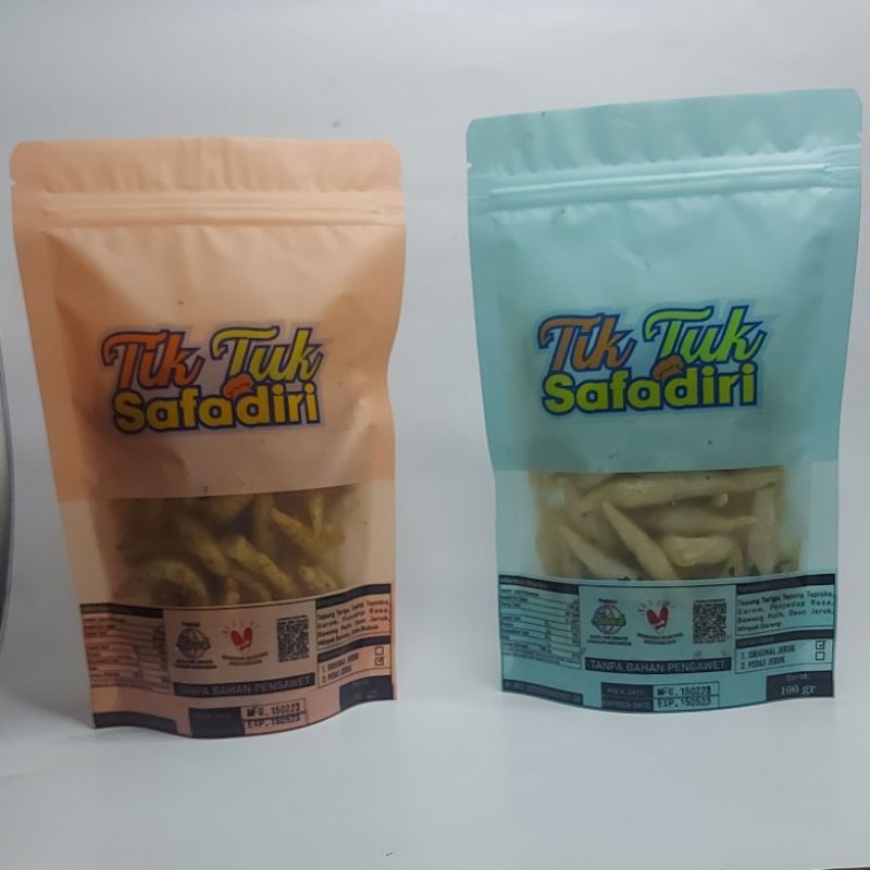 Jual Tiktuk Safadiri Rasa Original Dan Pedas Jeruk Kemasan Standing