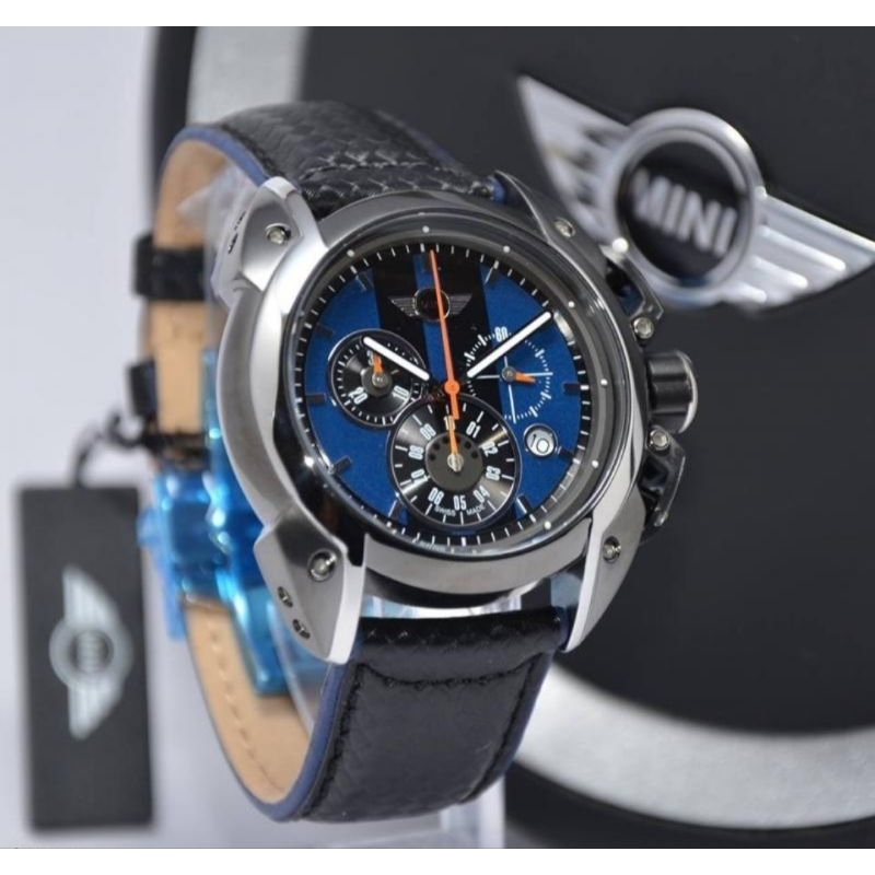 Jual MINIR 22 Jam Tangan Pria Mini Cooper Kulit Original - Black ...