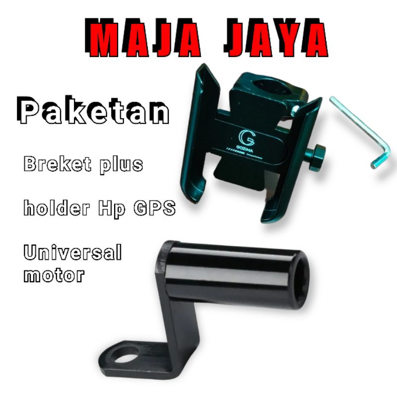 Jual Breket Plus Holder Hp Gps Paketan Gojek Grab Universal Motor