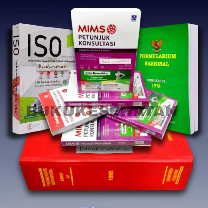 Jual PAKET 4 BUKU FARMASI, FI 4 ( FARMAKOPE INDONESIA EDISI 4 ) , MIMS ...