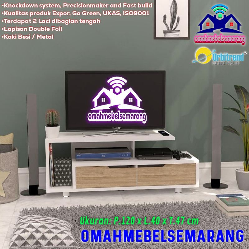 Jual Meja Rak TV 2 Laci ORBITREND WASHINGTON Buffet Audio Video Rack ...