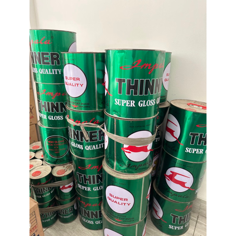 Jual Thinner Thiner Impala Pengencer Cat Minyak Besi Kayu Tiner Impala Liter Shopee Indonesia