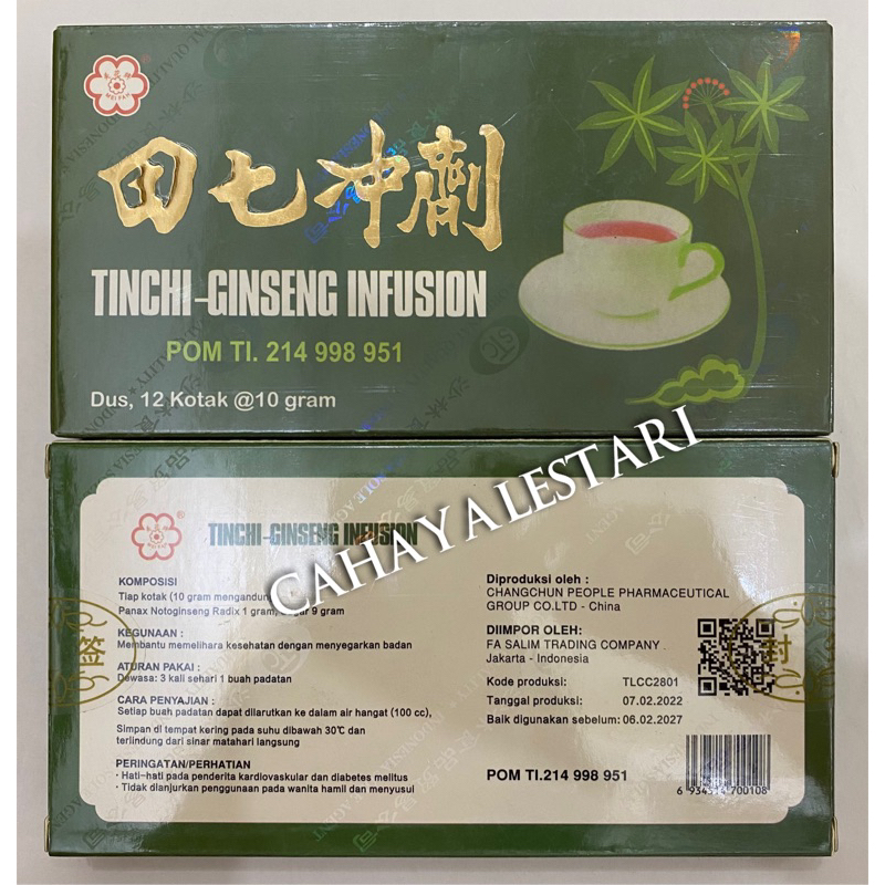 Jual Tienchi Ginseng Infusion / Tien Chi Ginseng Infusion / Tian Qi