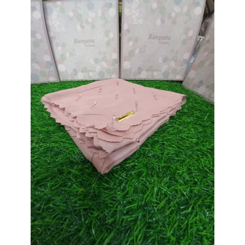 Voal Segiempat Swarovski Batang Bunga Voal Premium
