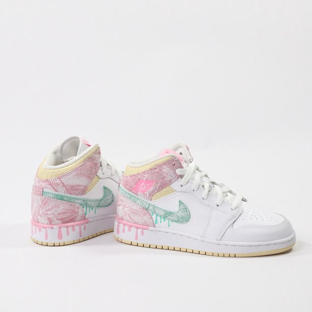 Jual Air Jordan 1 Mid (GS) Paint Drip (100 Authentic ) Shopee Indonesia