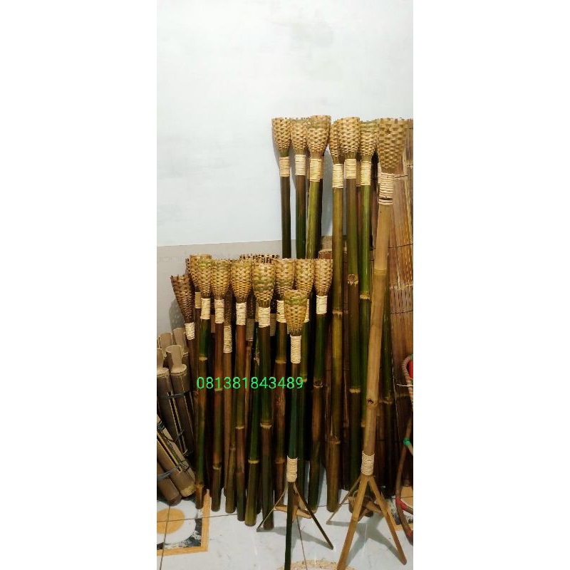 Jual obor bambu ~ obor hiasan 1 Meter (sumbu+botol) | Shopee Indonesia